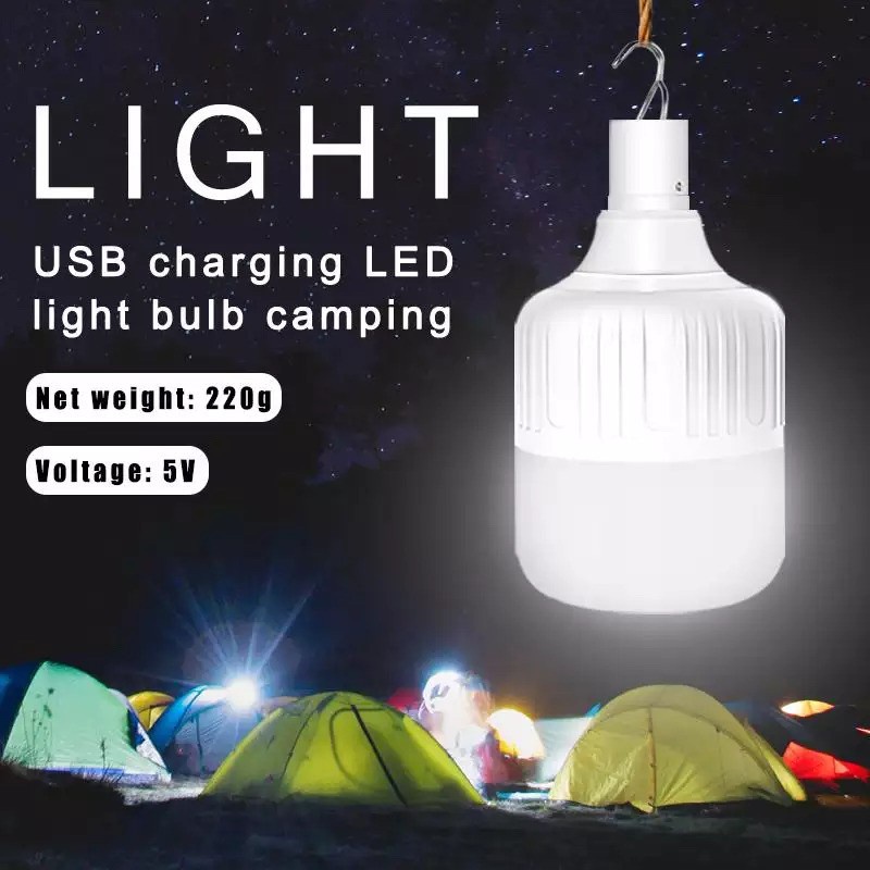 120w 150w 200w Led Reachargeable Lampu Charge Battery Usb Hang Bulb Outdoor Emergency Light Hiking Camping