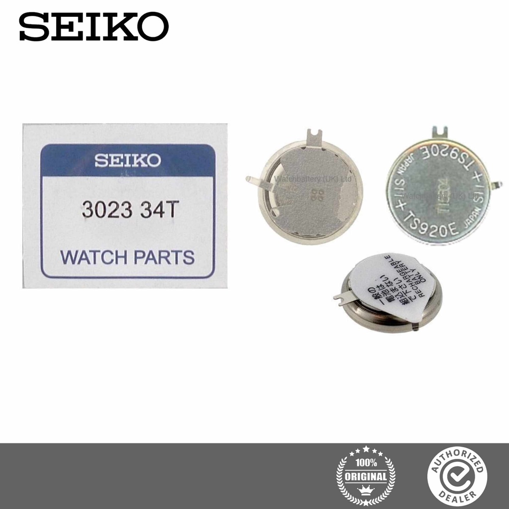 NEW & ORIGINAL SEIKO Solar Watch Capacitor Battery 302334T for Model ...