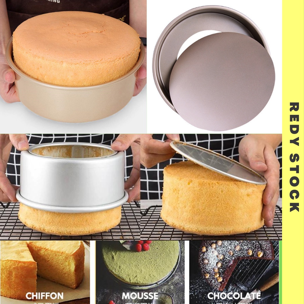 4pcs Layer Cake Pan Set with Cooking Brush Non-Stick Bakeware Rainbow Cake Tins Round Cake Pans Baking Trays to Make DIY Chocolate Cakes Cheesecakes QINREN Silicone Cake Molds Ice Cream Cakes 