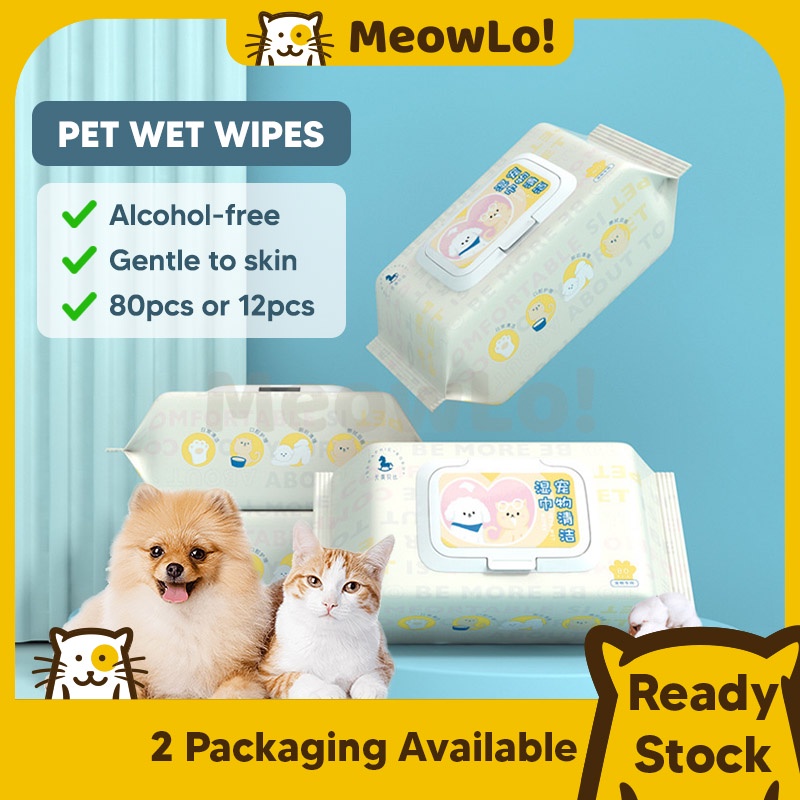 MeowLo Pet Wet Tissue Pet Wet Wipes Multipurpose Wet Tissue Wet Wipe