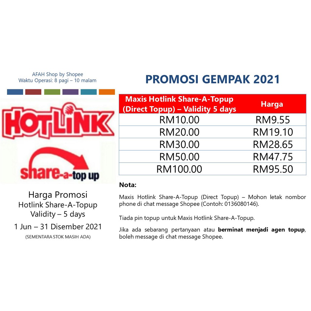 Self serve maxis Hotlink Prepaid