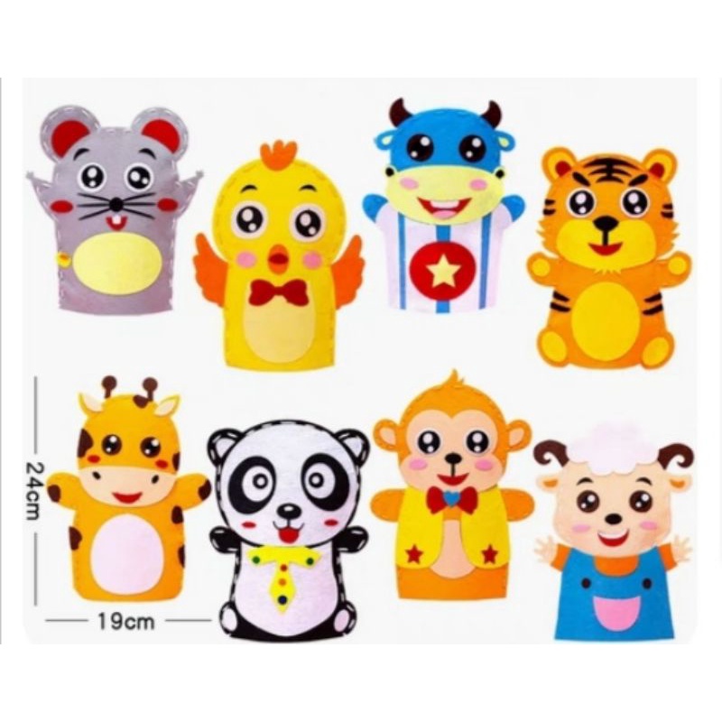 Early Years / Preschool DIY Felt Fabric Hand Puppet Craft Kit for Play