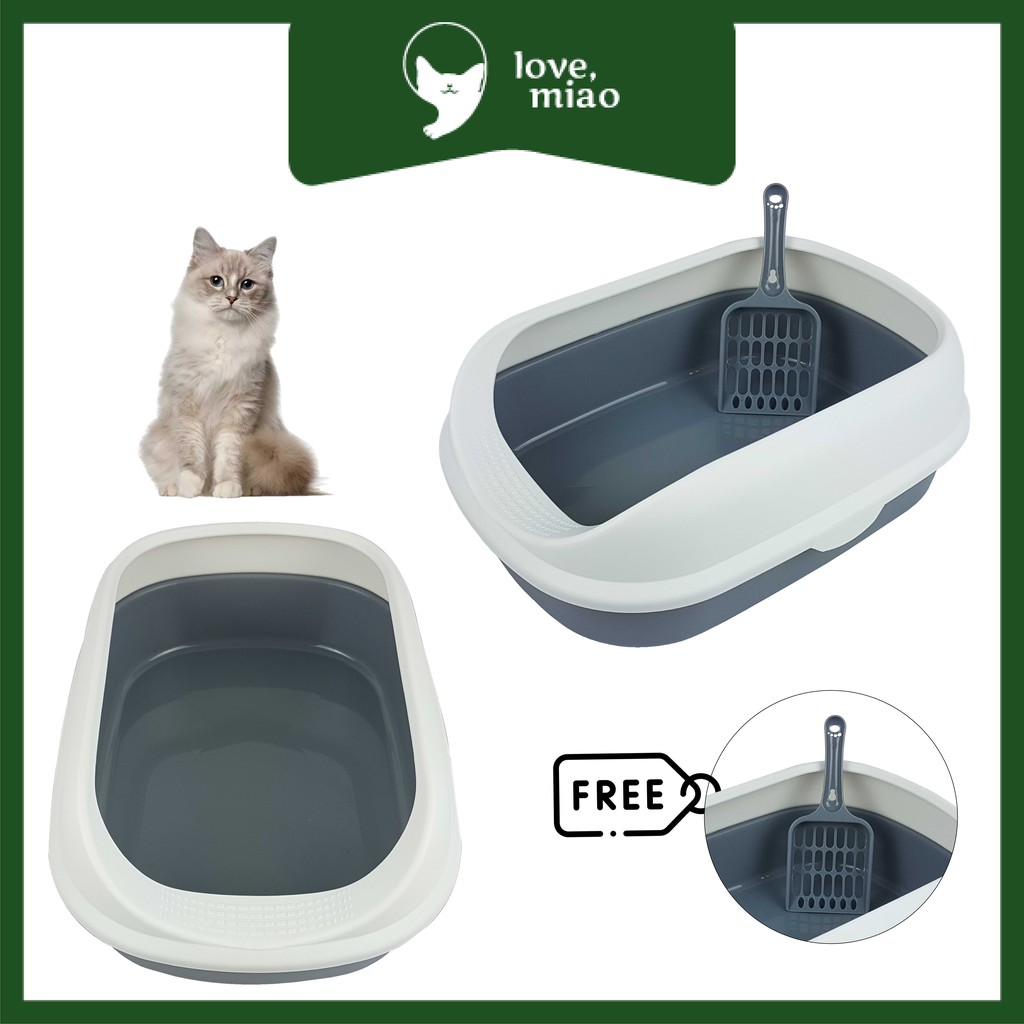 (READY STOCK) MEDIUM Cat Litter Box + FREE Scoop/ Bekas Pasir Kucing