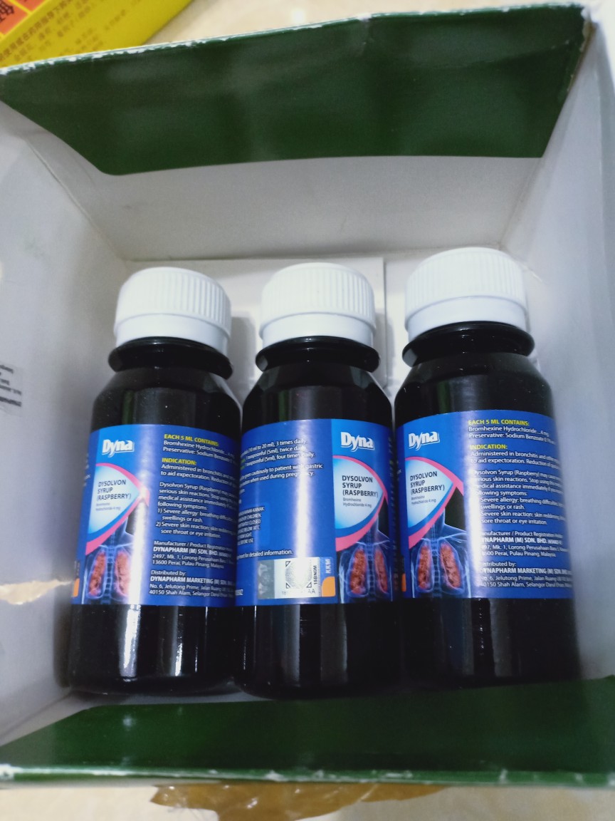 Dyna Dysolvon Syrup Raspberry Dysolvon Tablet Ubat Kahak Shopee Malaysia