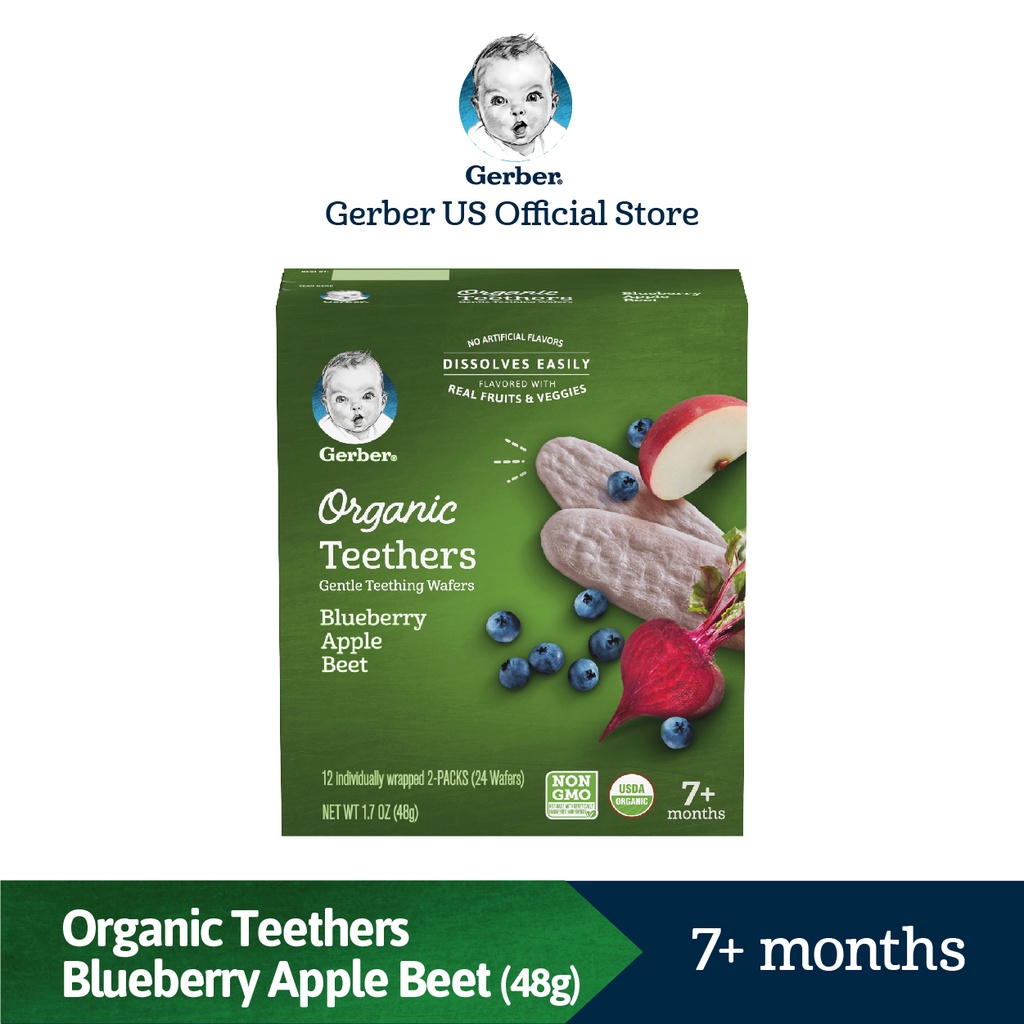 Gerber Organic Teethers Blueberry/Apple/Beet 48G Shopee Malaysia
