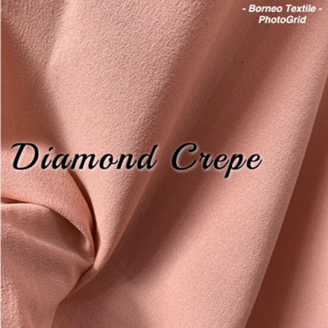 Diamond Crepe Zellinda Fabric Material Per 50cm 1 2 Meters Shopee Malaysia
