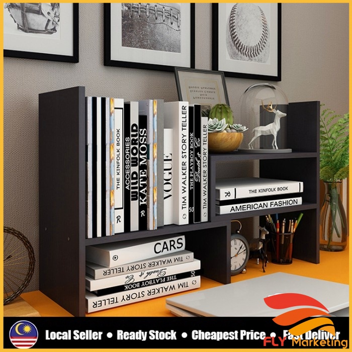 Portable Office Table Book Shelf Magazine Document Book Rack, Desktop Shelf Organizer, Countertop Bookshelf Multipurpose