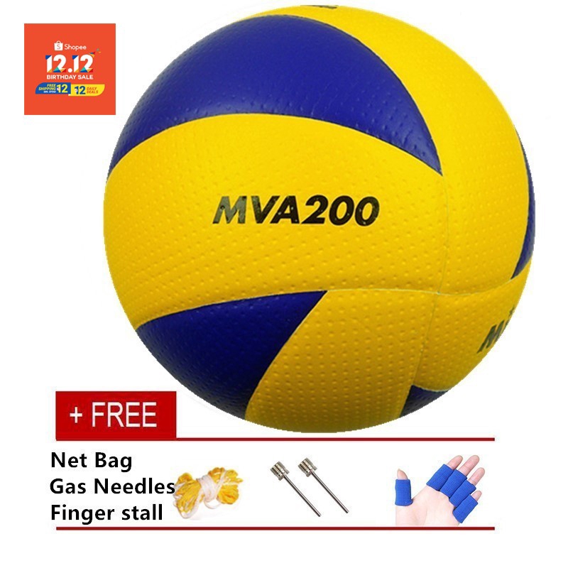  Bola  Voli  Volleyball Size 5 Soft PU Mikasa MVA 200 