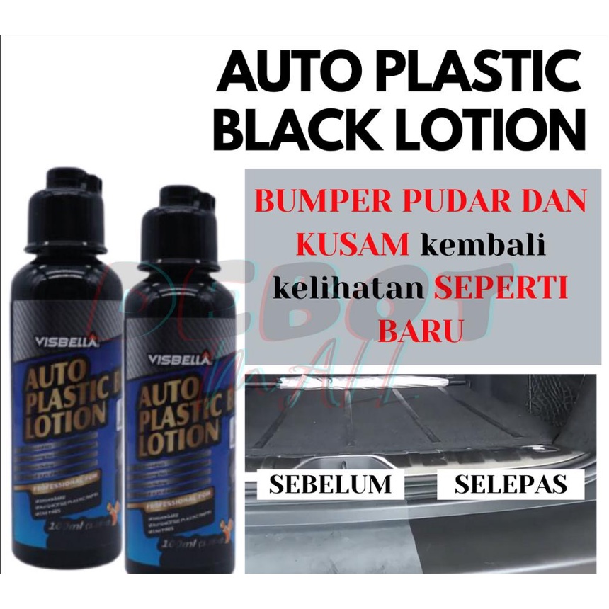 VISBELLA Auto Plastic Black Lotion Black Auto Plastic Restorer Rubber