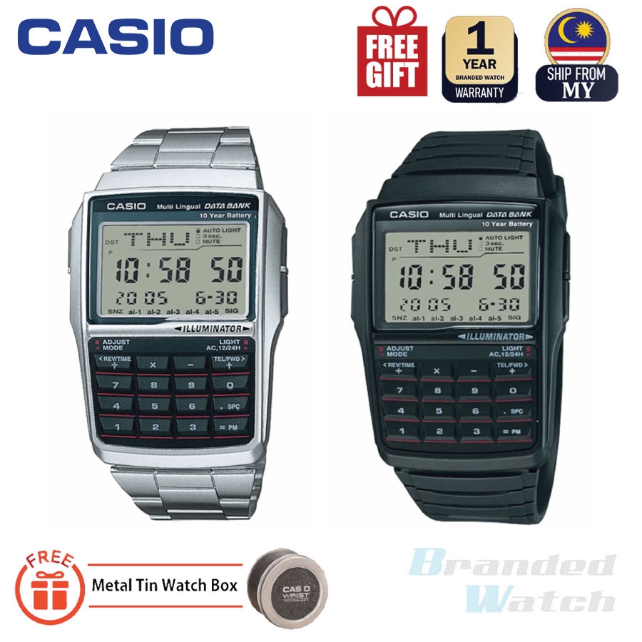 Casio Dbc 32d 1a Dbc 32 1a 100 Original Man Vintage Calculator Data Bank Watch Shopee Malaysia