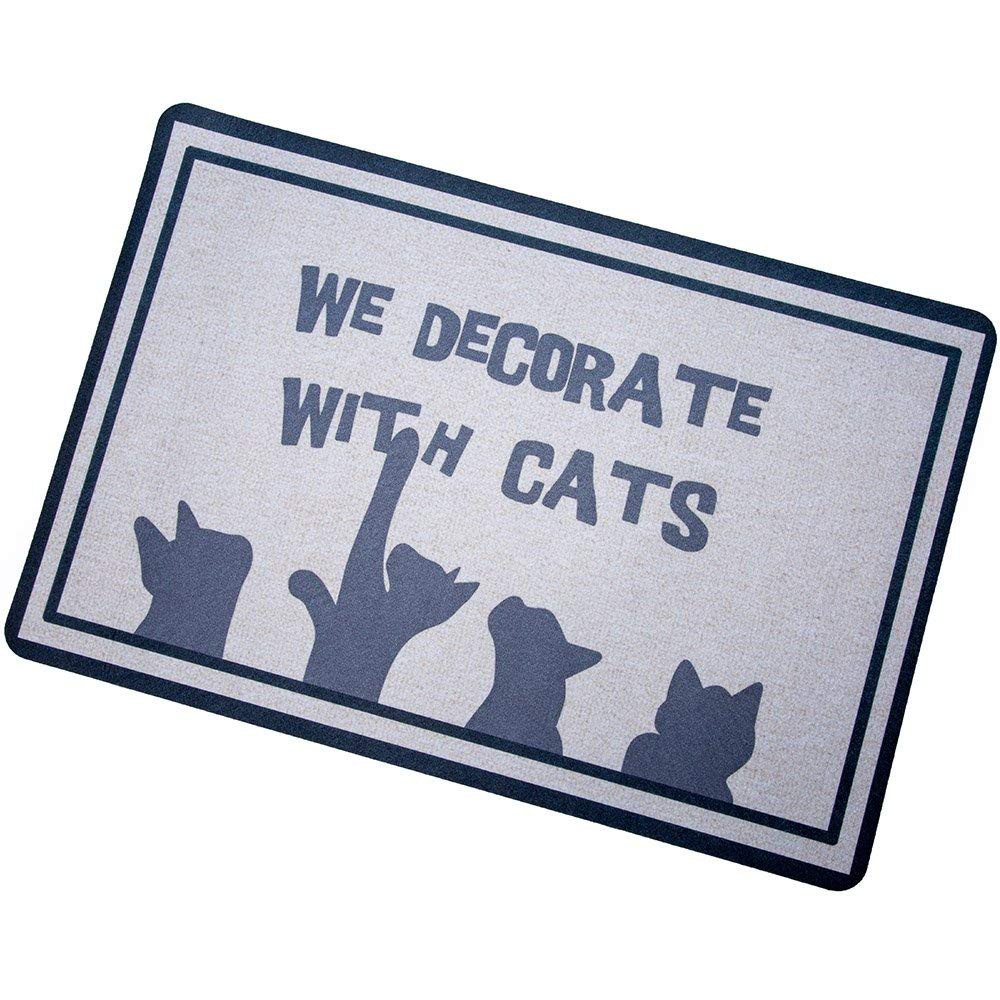 We Decorate With Cats Doormat Backing Non Slip Door Mat For Small