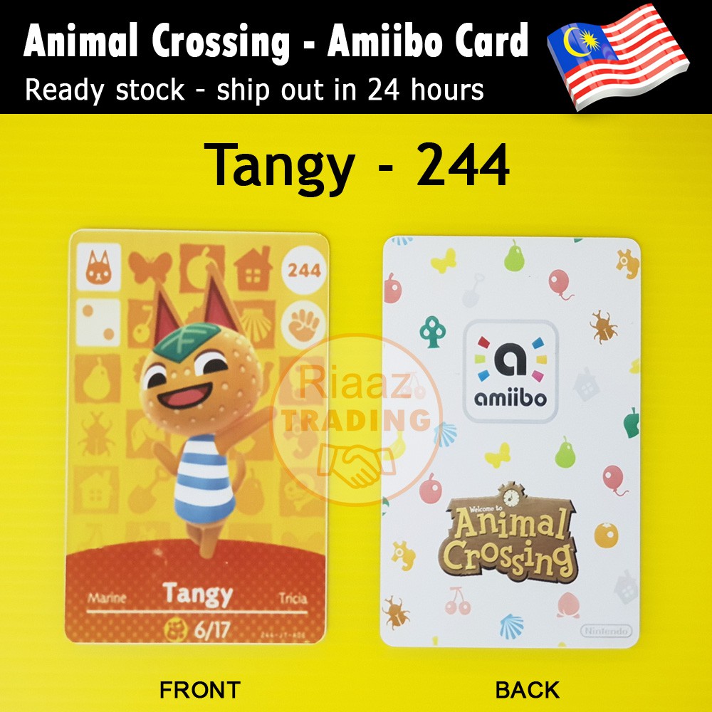 Tangy 244 - Token Coin or Card - Animal Crossing New Horizons Amiibo  Villager Card | Shopee Malaysia