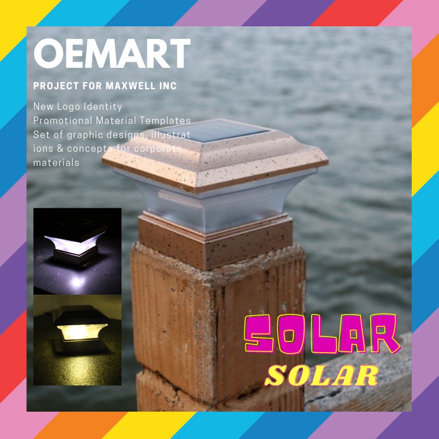 READY STOCK Solar Fence Light Garden Post Lamp Outdoor Waterproof Lampu Pelita Jualan Murah Flood Flash Led Lawn