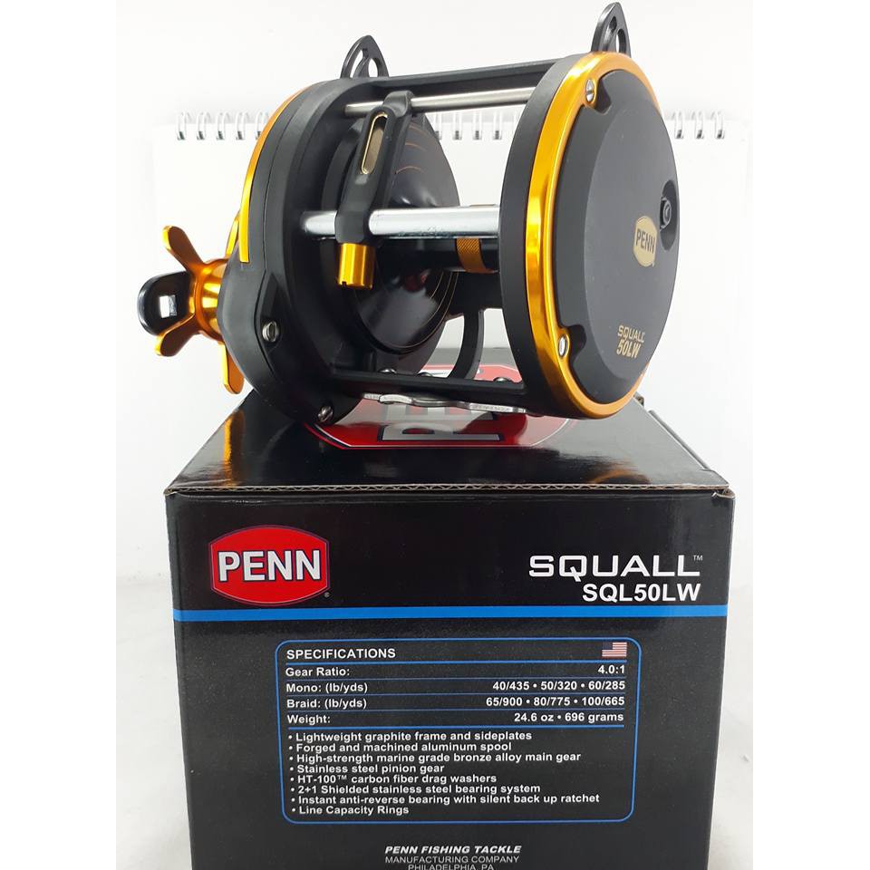 PENN SQUALL LEVELWIND SQL50LW (RIGHT) CONVENTIONAL REELS | Shopee