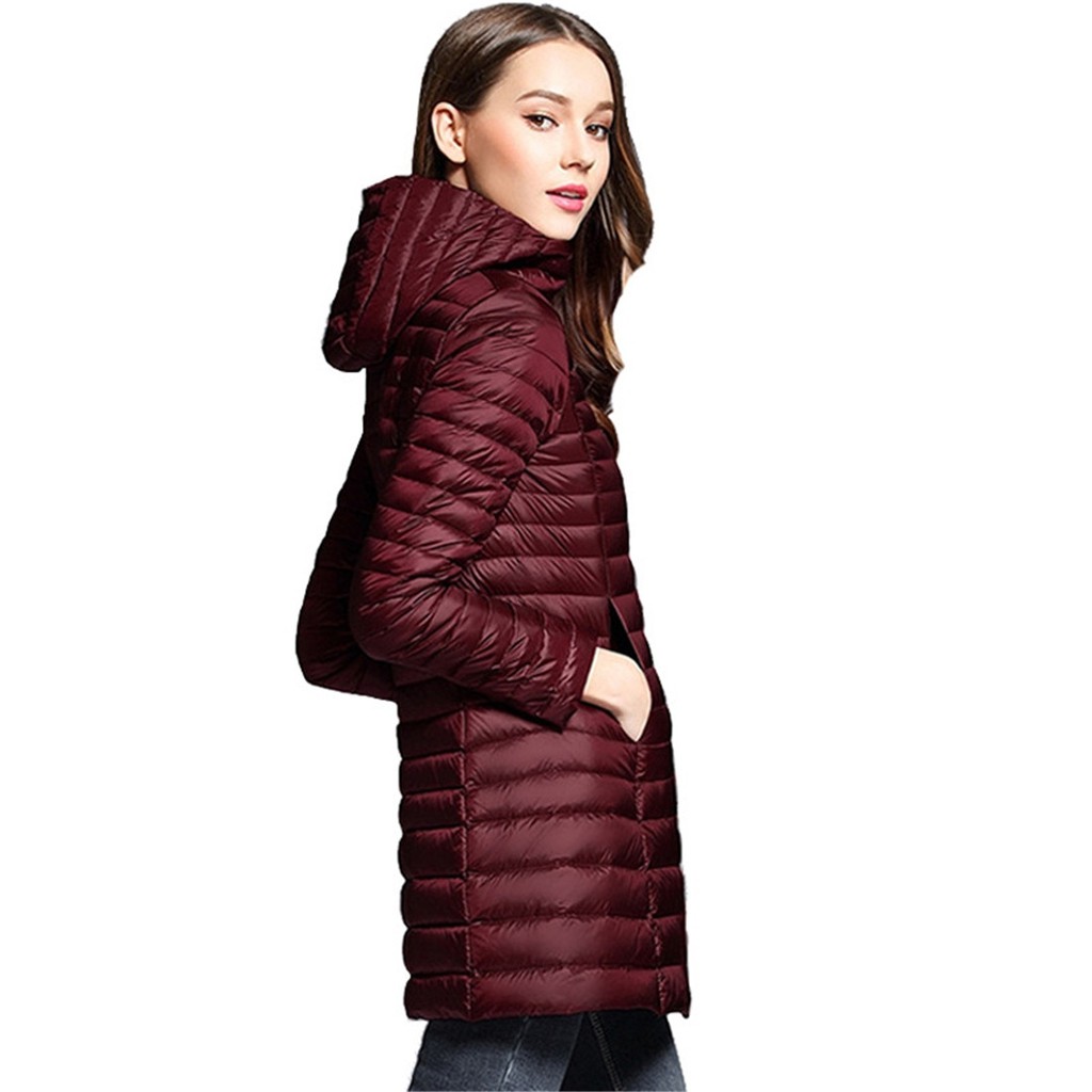 lightweight puffer jacket with hood womens