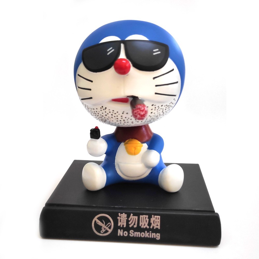 Car Decoration Doraemon No Smoking Funny Shaking Head Toys Cute Bobblehead