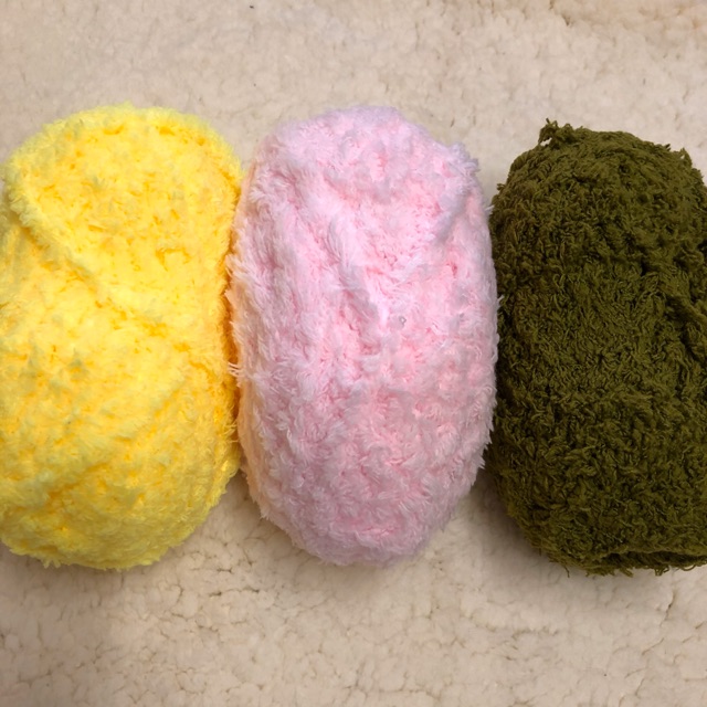 A set of 3pc soft fluffy knitting yarn 🧶 for diy handmade project