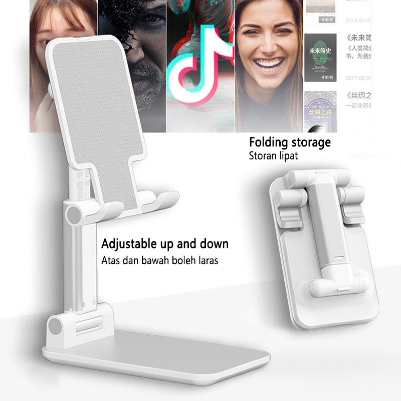 Stock In Malaysia Universal Desktop Phone Holder Stand Mount Support Tablet Cell Phone Adjustable Portable mobile phone