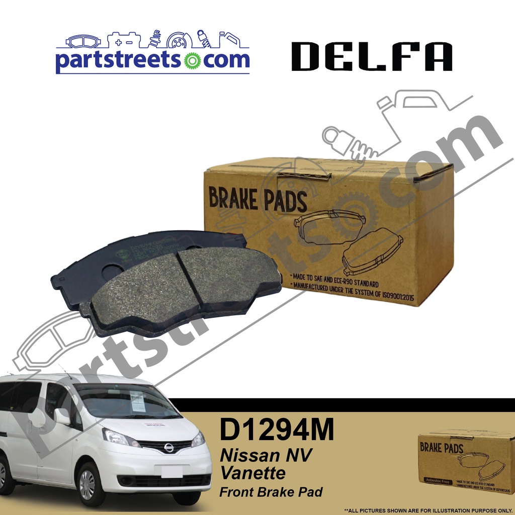 DELFA Front Brake Pad Nissan NV D1294M (1set) Shopee Malaysia