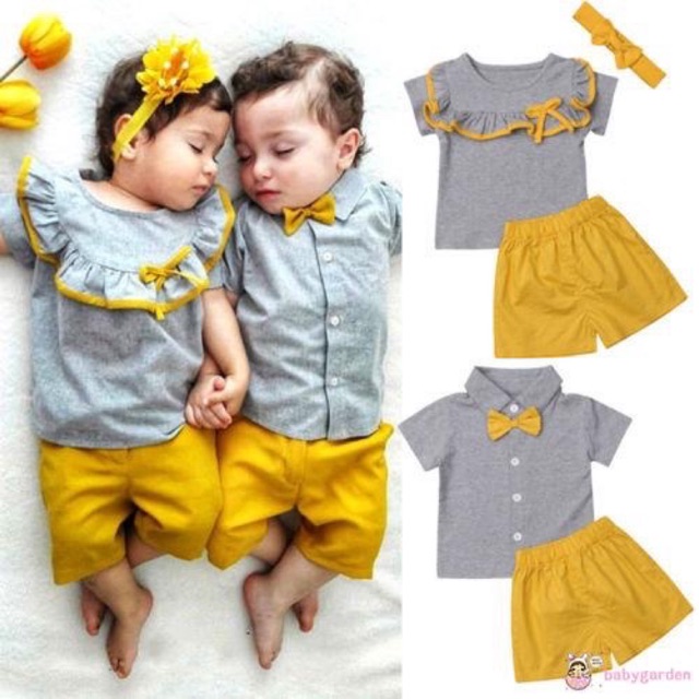 brother and baby sister matching outfits