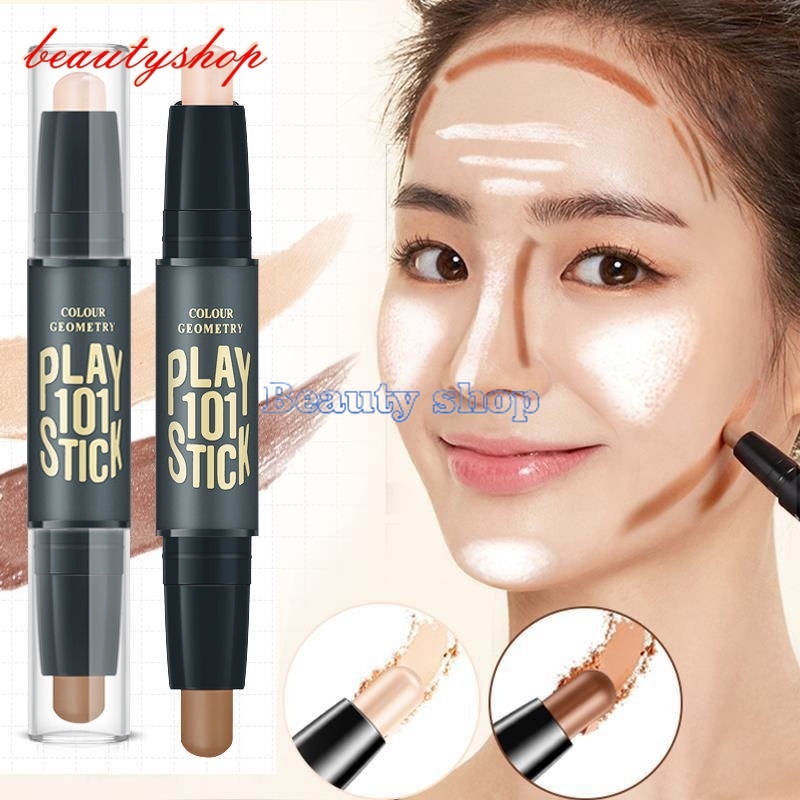 Bioaoua Doubleheaded Bronzers Highlighters 2 In 1 Light Shadow Repair Stick 3d Highlight