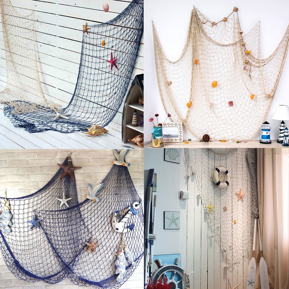 Nautical Seaside Beach Theme Decorative Sea Ocean Fish Net Home