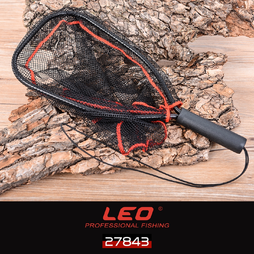 27843LEO/ Leo [black red aluminum alloy fly fishing net] small hand in hand fishing net fishing