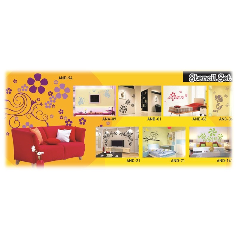 PAINT ZOOM WALL PAINTING STICKER/ STENCIL SET Shopee Malaysia