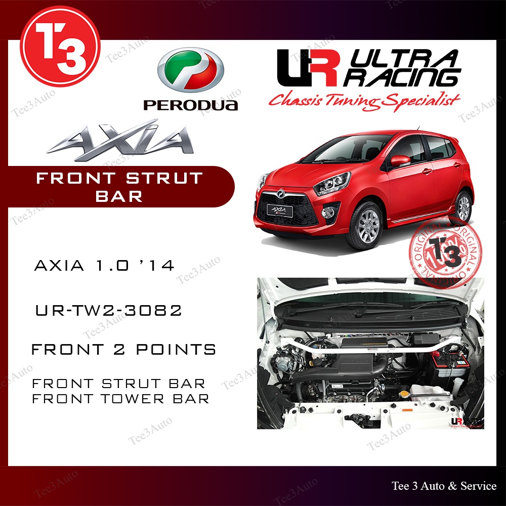 Ultra Racing Perodua Axia 1.0 ’14 [Front 2 Points] Front Strut Bar ...