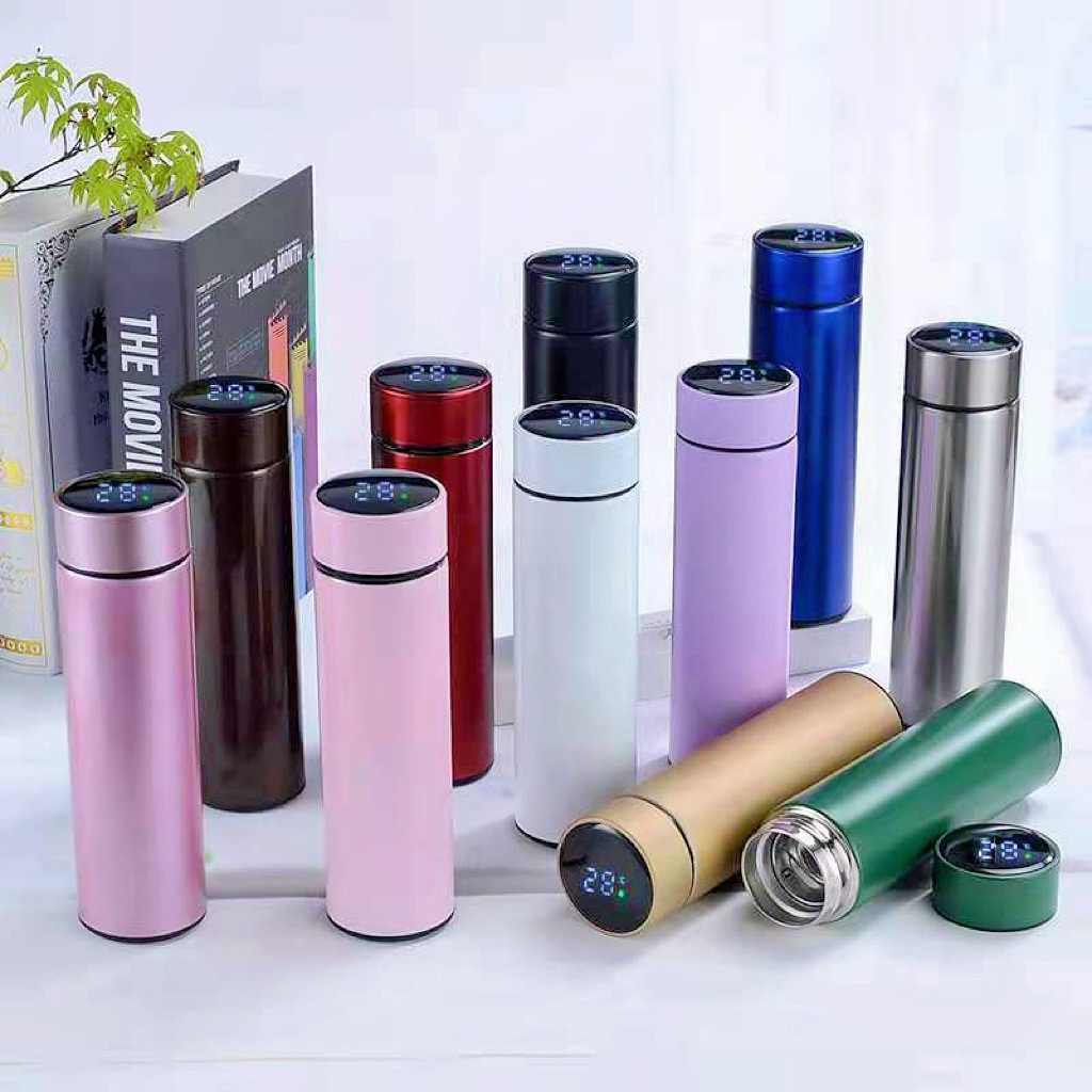 500ml Smart LED Temperature Display Vacuum Flask Thermos Keep Warm and ...