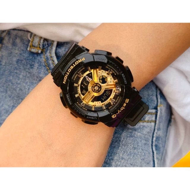 Casio Baby-G BA-110-1A Limited Black Gold | Shopee Malaysia