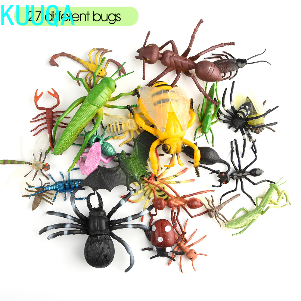 10pieces Plastic Beetles Insect Model Animal Figure Toys Kids Party Favors 