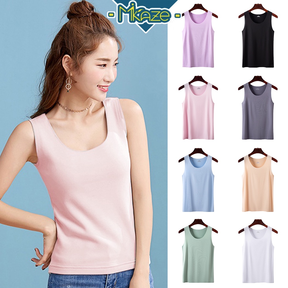 MIKAZE - SACHI Women Singlet Camisole Inner Tank Shirt Casual Plain Top Plus Size Undershirt Baju Perempuan