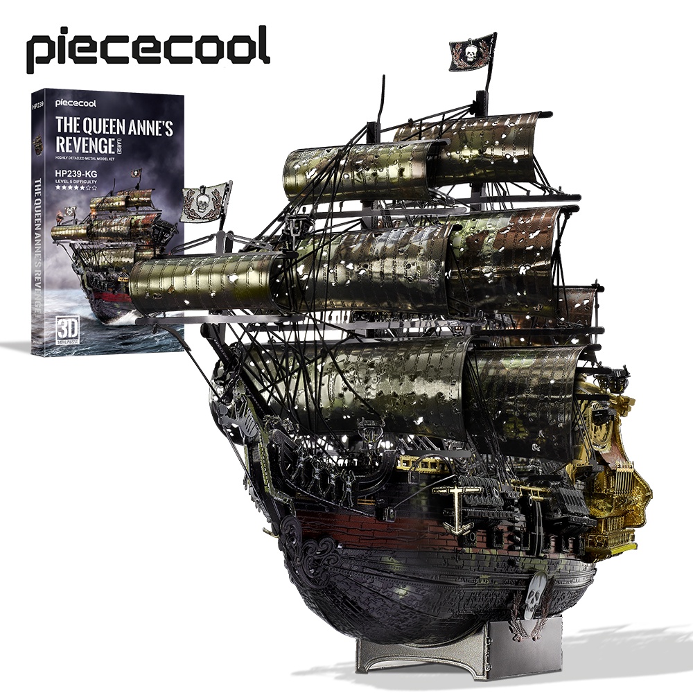 Piececool The Queen Anne's Revenge Pirate Ship 3D Metal Model Kits