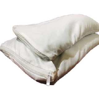 Buckwheat Pillow White Inner Pillow Case with zip (No include Buckwheat)