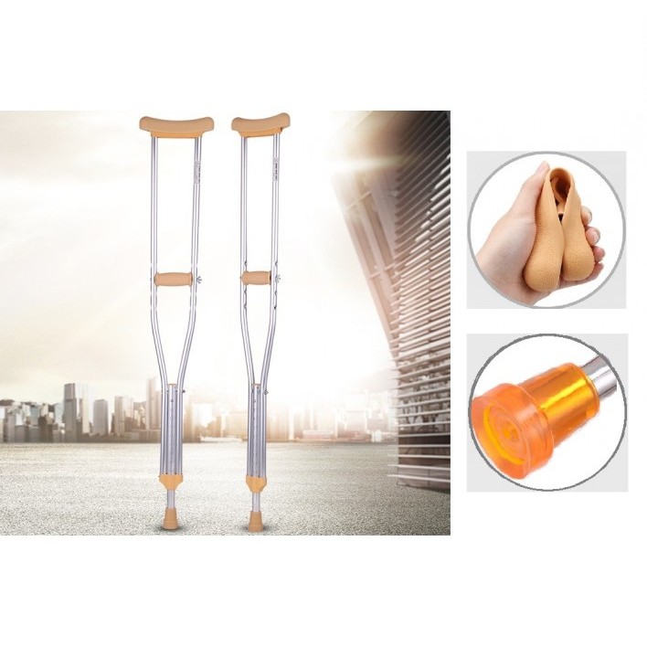 1 Pair Aluminum Alloy Medical Armpit Crutches Shopee Malaysia