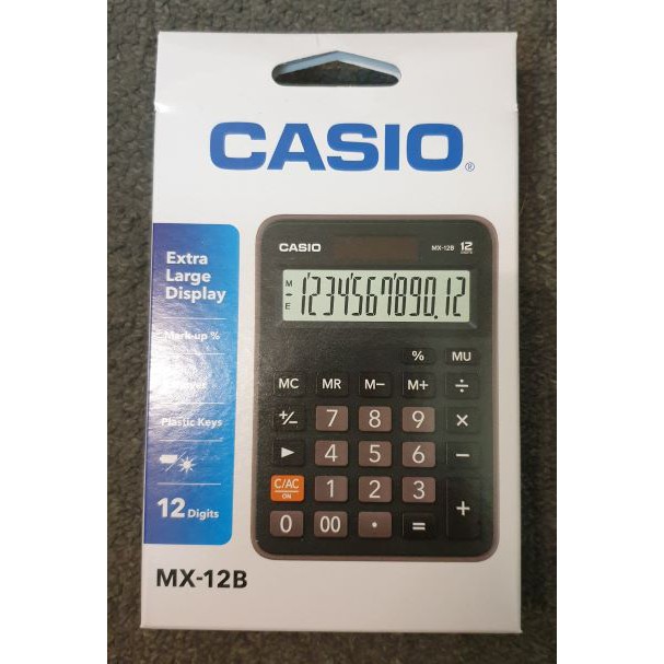 Casio MX-12B-BK 12 Digits Calculator (100% Original) | Shopee Malaysia