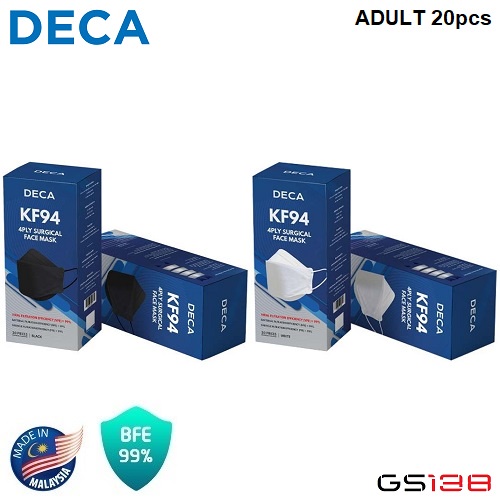 Deca KF94 4PLY Surgical Disposable Face Mask Adult 20pcs (Original