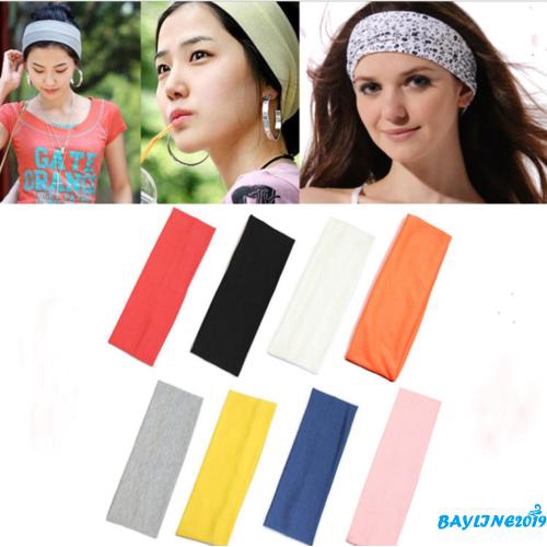 New Sports Hair Band Wide Gym Yoga Exercise Women Sweatband Headband