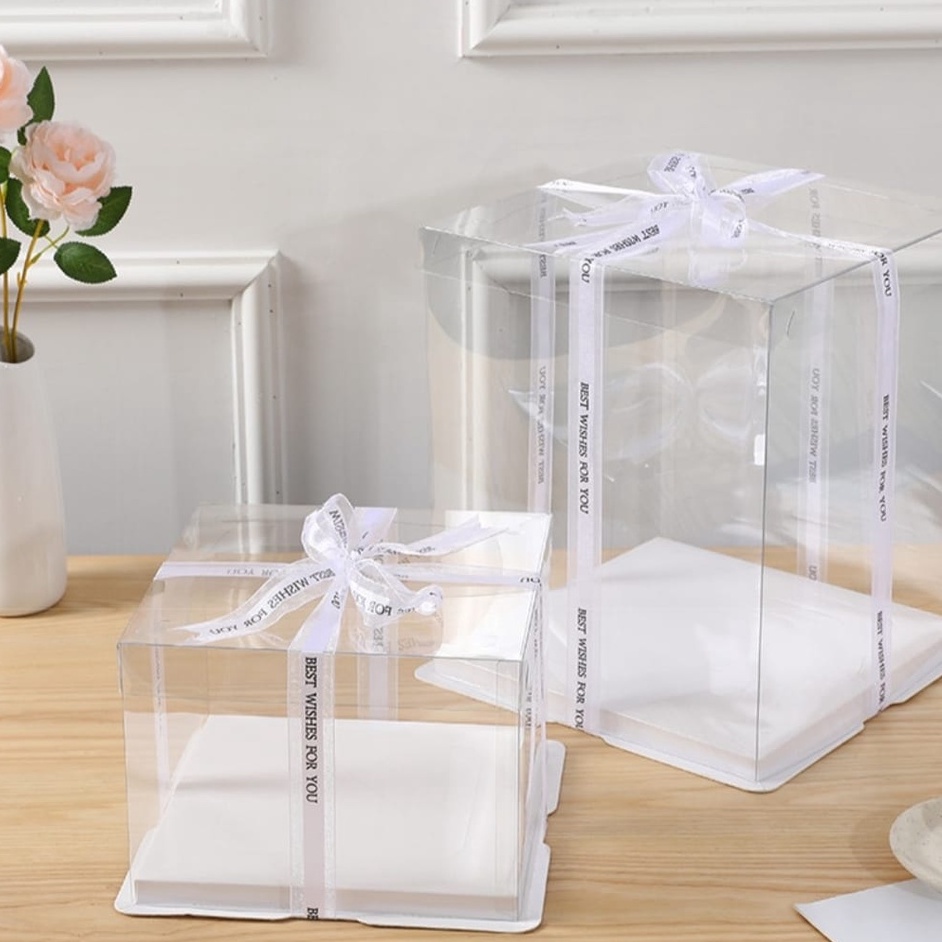 Transparent Box 3 in 1 Tier 1 2 3 4 5/ High Cake Box Tingkat 1 2 3 4 5 ...