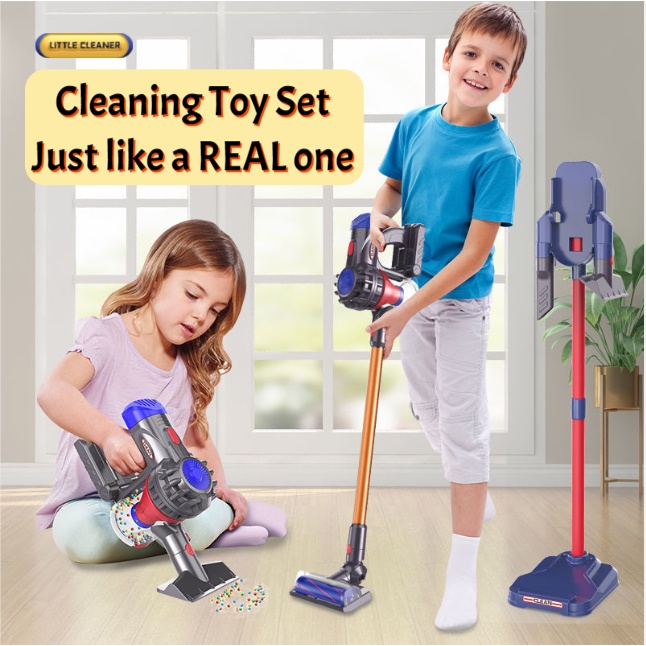 Kids Vacuum Cleaner (3-in-1) Dyson Real Cleaning Toy Pretend Play ...