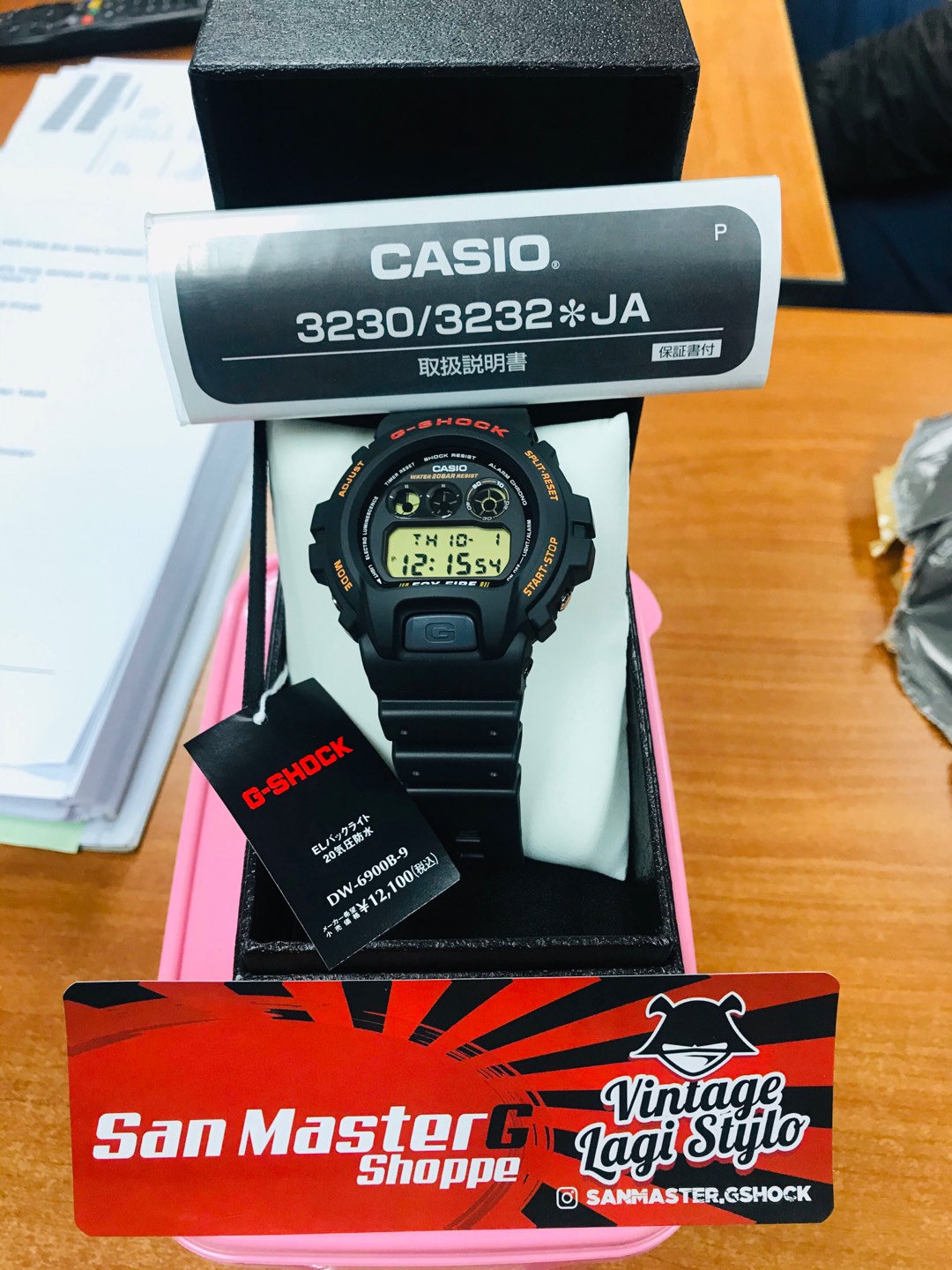 G Shock Dw 6900b 9 Fox Fire Japan Set Shopee Malaysia