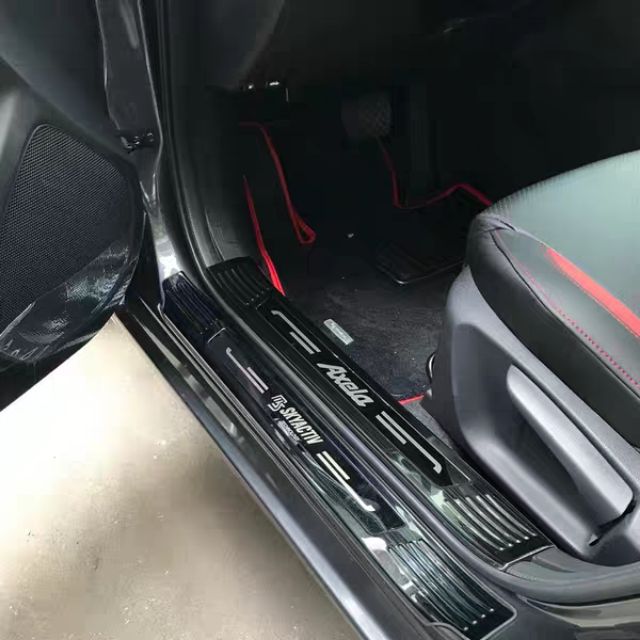 Mazda 3 Door Sill Scuff Plate Guards Protector Cover Trim Titanium