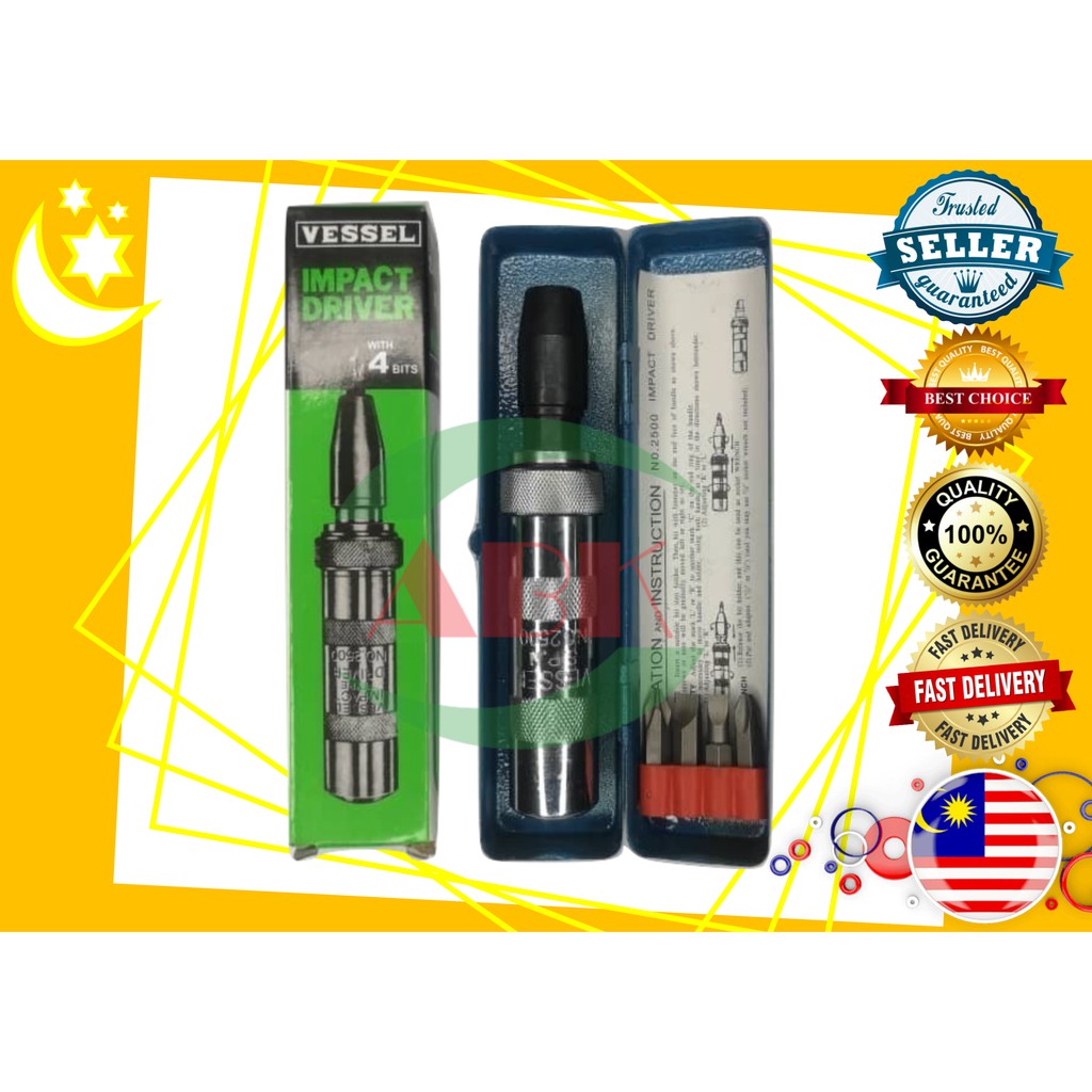 VESSEL NO.2500 IMPACT DRIVER BIT SET (100 ORIGINAL) Shopee Malaysia