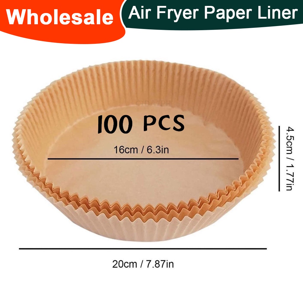 100pcs 20cm Ready Stock Malaysia Air Fryer Disposable Baking Papers Non ...