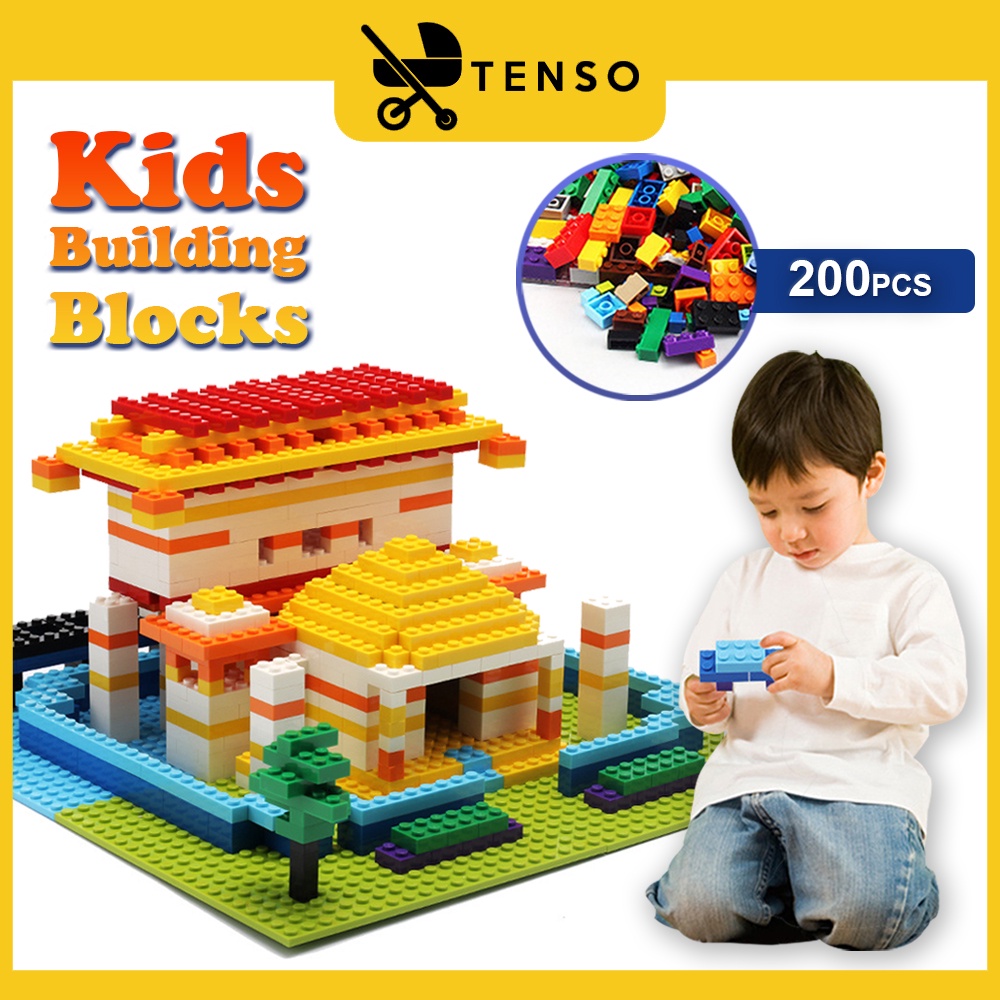 TENSO X7002 200/300 PCS Building Bricks Educational Building Blocks Kids 5+Age Toys ECO-Friendly Mainan Budak Hadiah