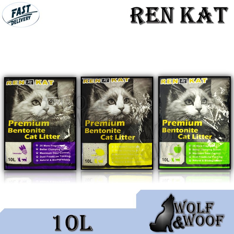 RENKAT Premium Bentonite Cat  Litters 10L Ren Kat Cat  