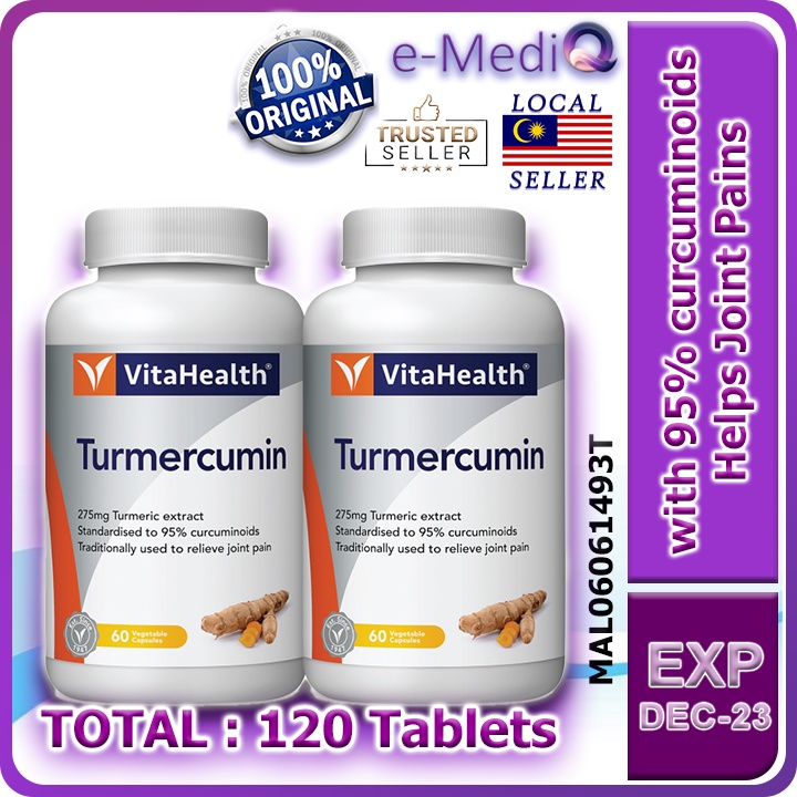 VitaHealth Turmercumin (Turmeric Extract) [Anti Inflamatory] 60s ...