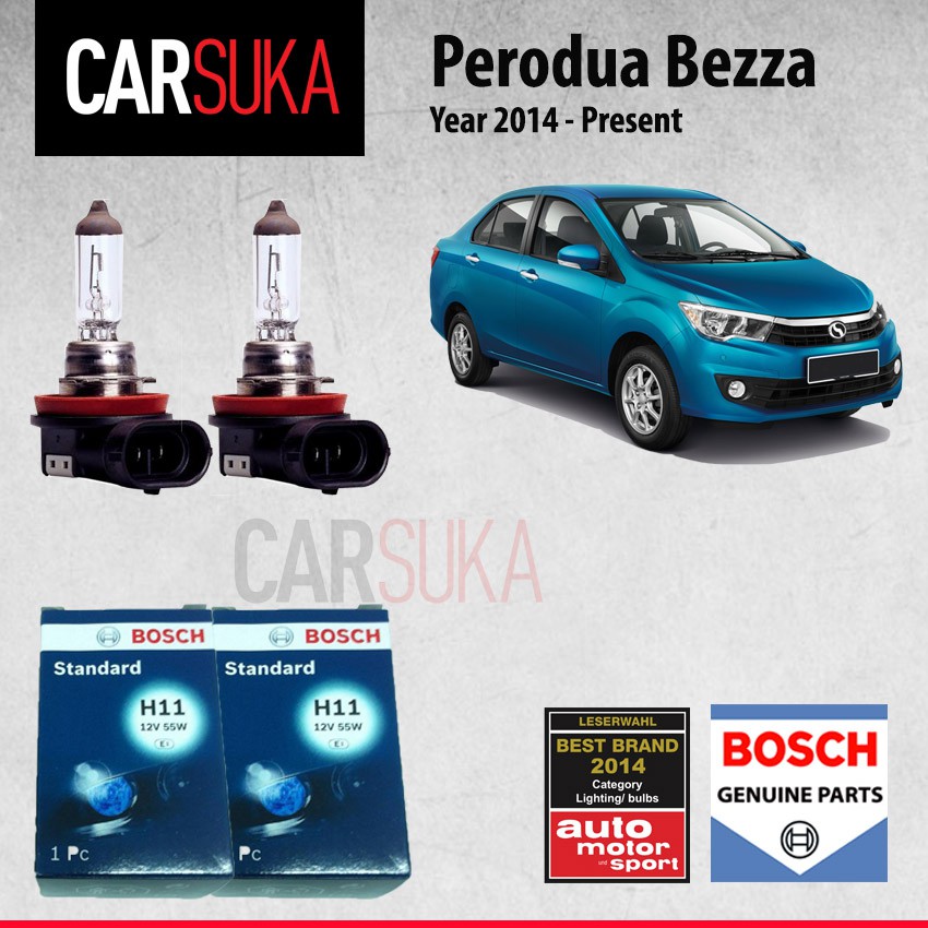 Bosch Headlamp Headlight H11 Light Bulbs For Perodua Bezza 100 Genuine Bosch Shopee Malaysia