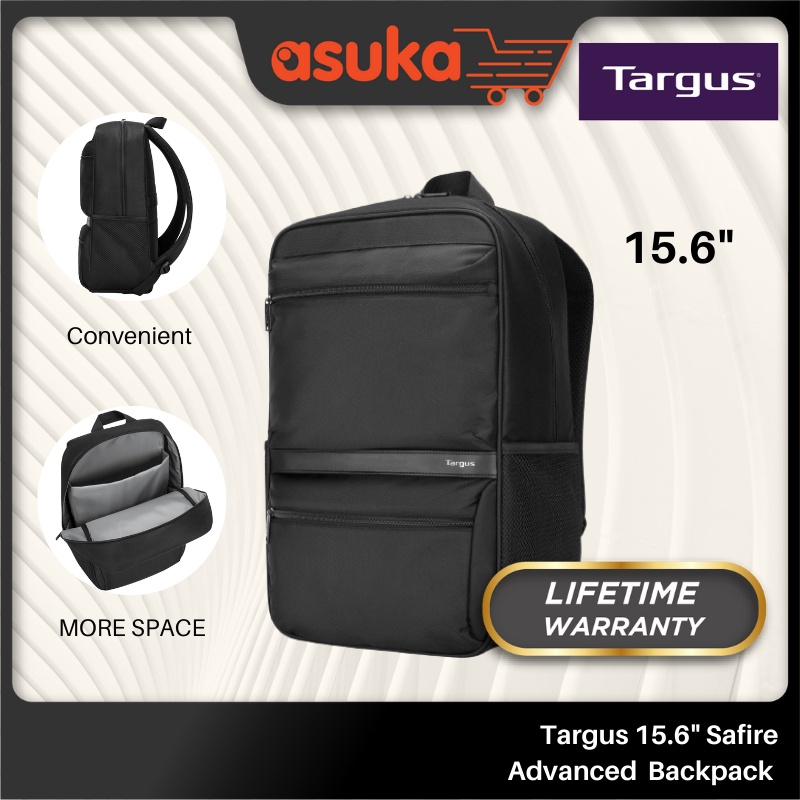 [Protect Laptop & Comfortable Shoulder Straps] Targus 15.6" Safire Advanced Laptop Bag Backpack (TBB591/TBB591GL-70)